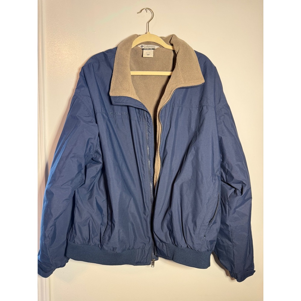 Columbia Sportswear Mens XXL Navy Blue Fleece Lined Coat